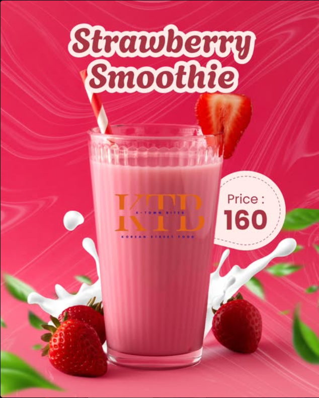 Strawberry Smoothie at K-Town Bites