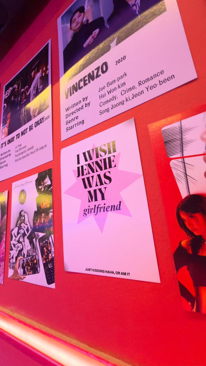 Playful 'I wish Jennie was my girlfriend' poster on the wall